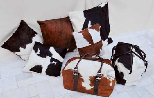 nsw leather cushions and bags