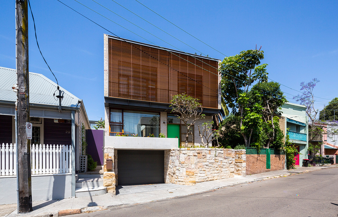 Paddington Courtyard House by Aileen Sage Architects | residential architecture | sandstone house | timber shutters | contemporary house design