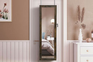 Over door mirrors: How to save space in a small bedroom