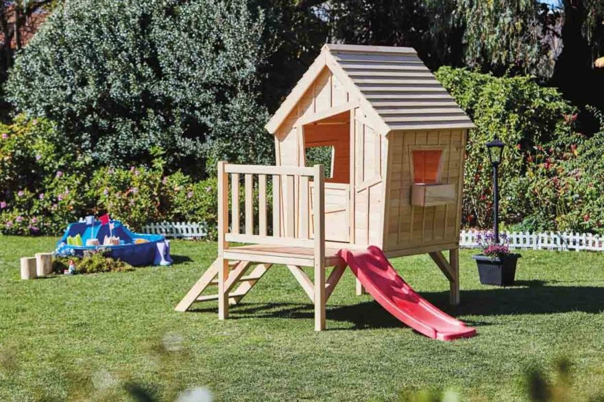 children's cubby house DIY backyard play area for kids