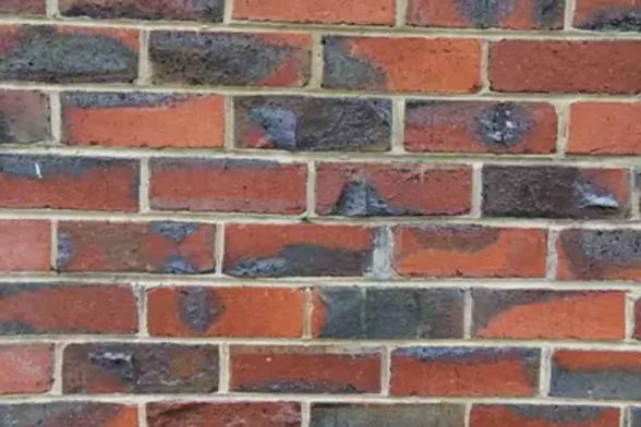 clinker brick wall close up irregular fired scorched brick