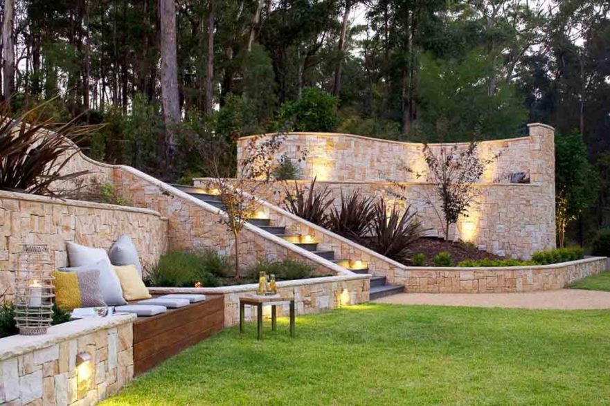 retaining wall north shore sydney backyard