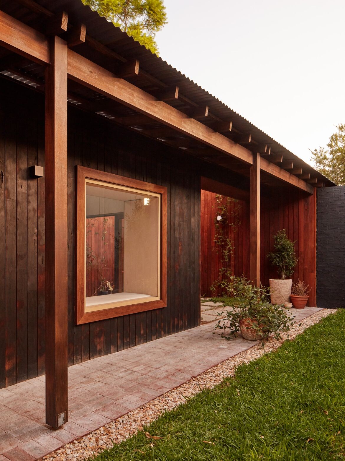 The new addition features hand-charred timber cladding