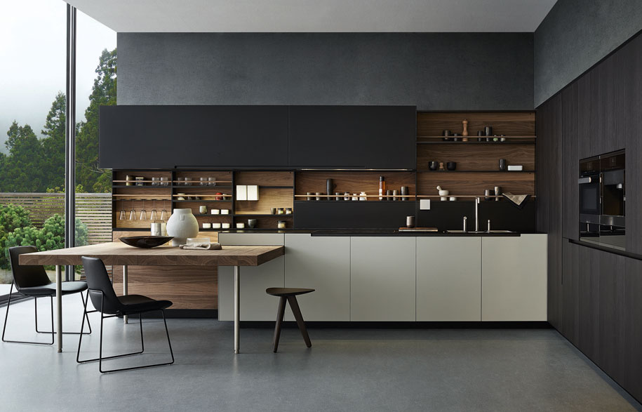 A Kitchen with Subtle and pure geometric lines