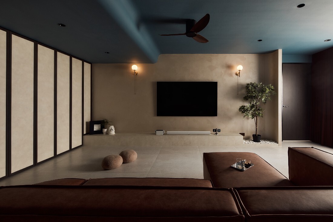 A moody apartment with a secret passageway
