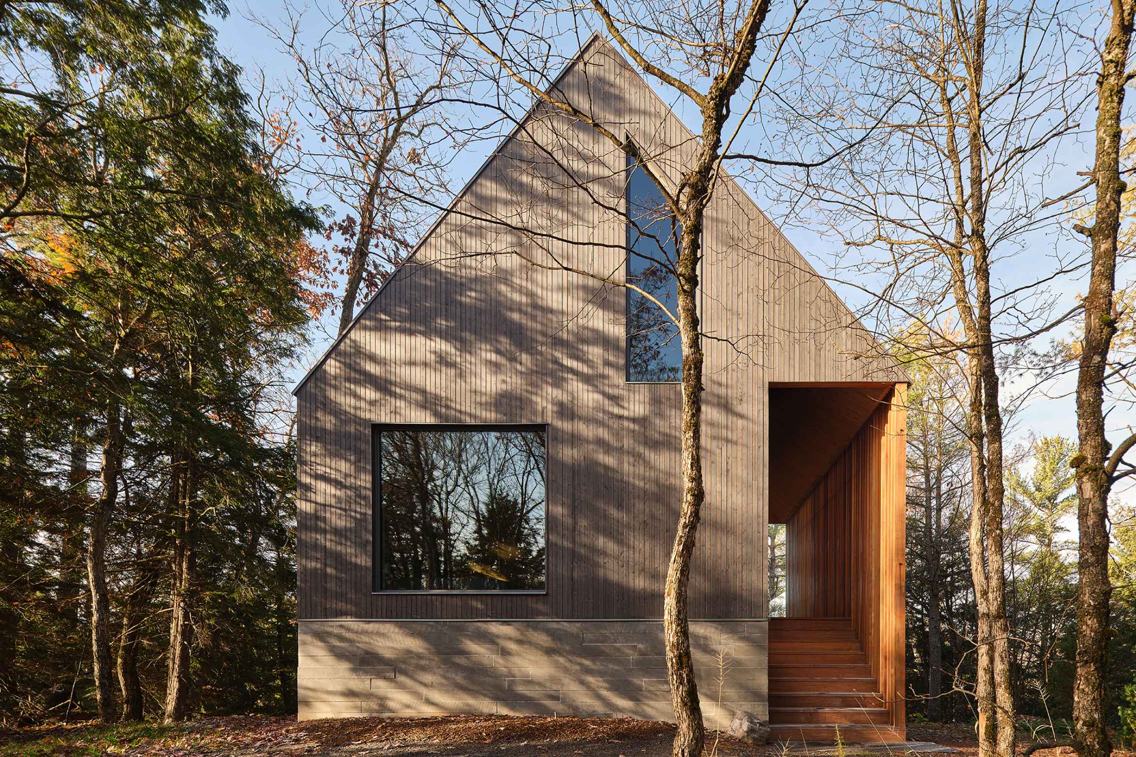 Cabin chiaroscuro in the Canadian woods