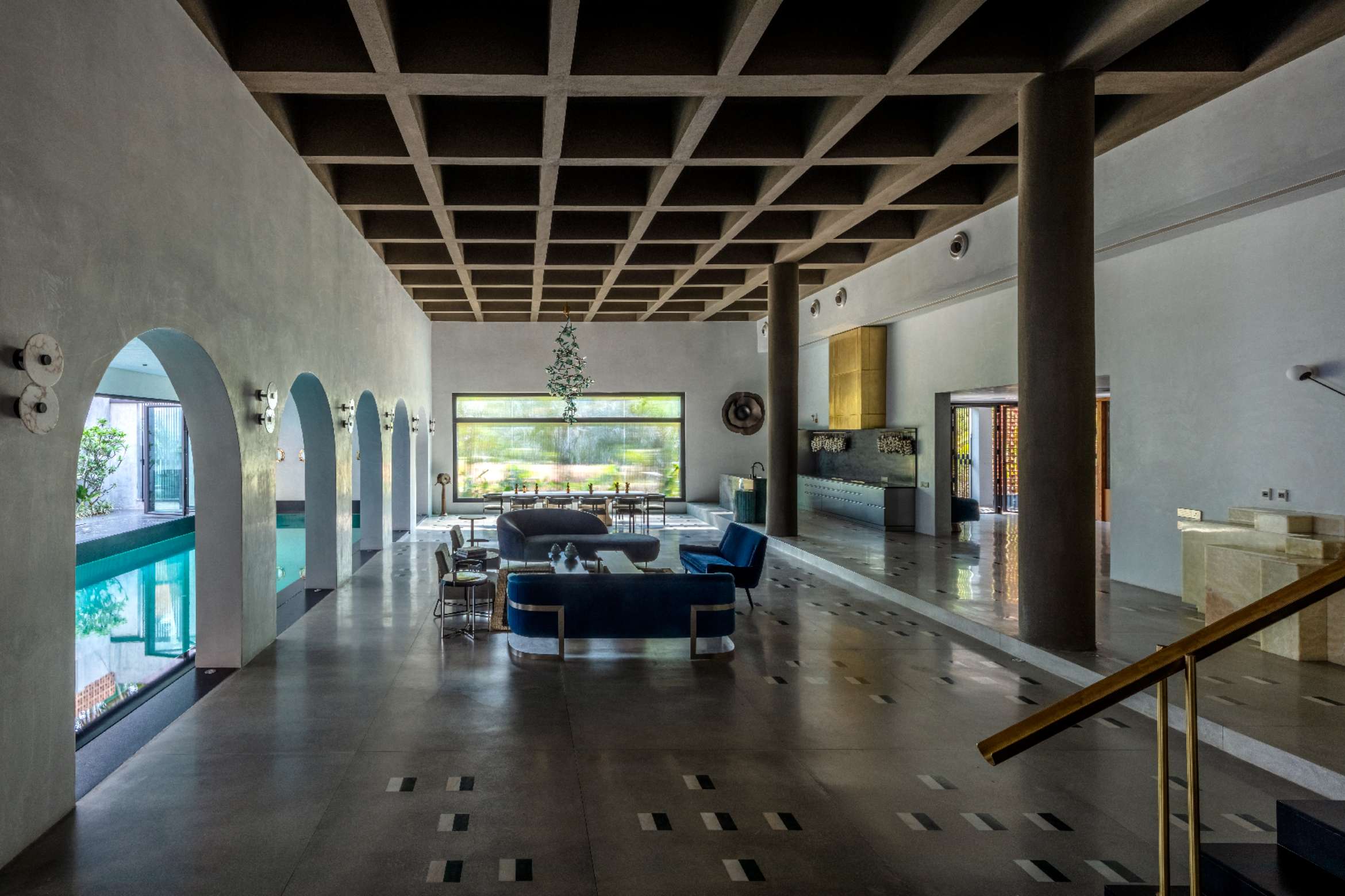 A modern residence metaphorically sculpted from Clay