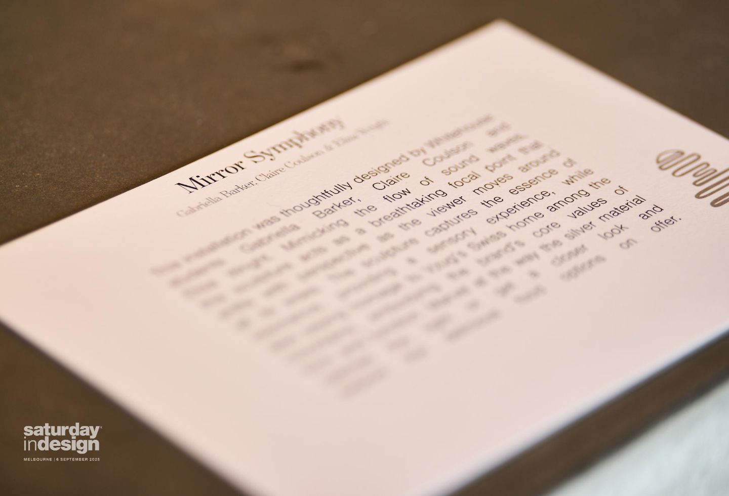 Saturday Indesign 2025 project winner revealed