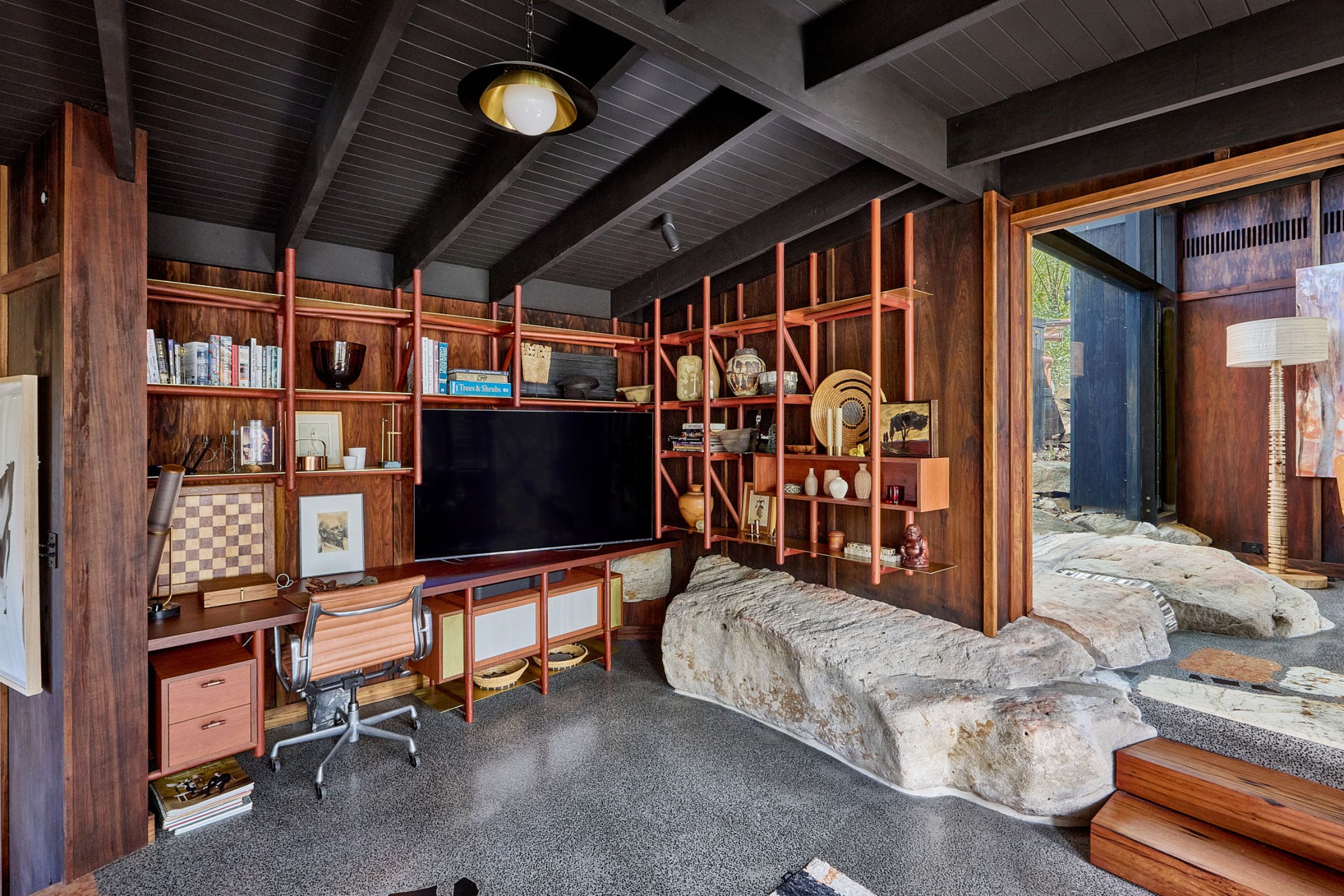 Theatrical eccentricity meets modern functional needs in this restored architectural gem