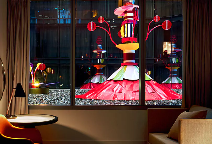 Marta Figueiredo's Diva Garden can be viewed from inside the hotel rooms