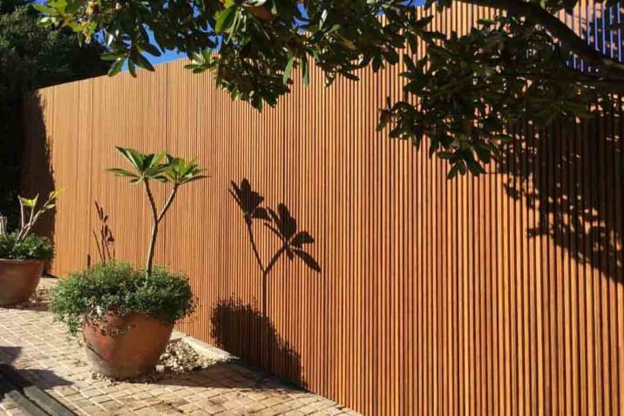bamboo privacy screen fence vertical planks