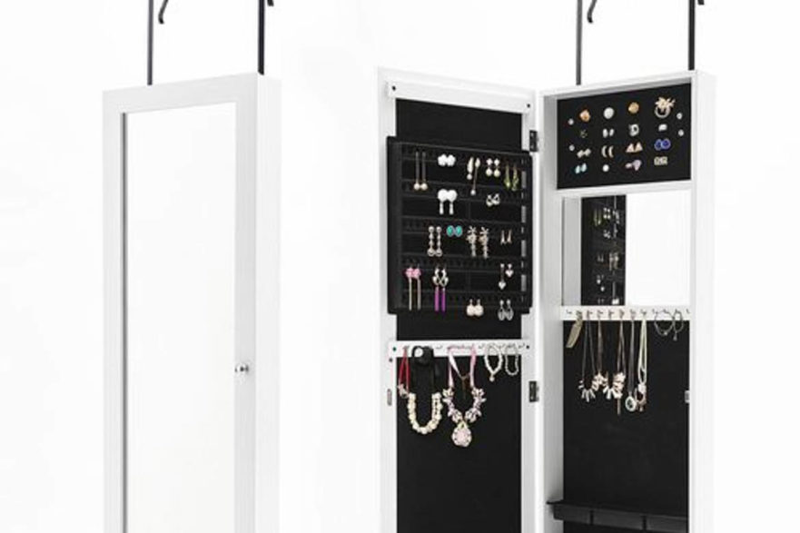 bunnings jewelry box storage mirror over door hanging armoir design