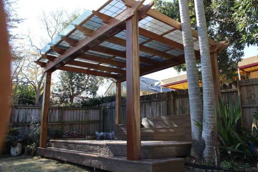 wooden pergola classic gazebo design outdoors DIY timber ideas