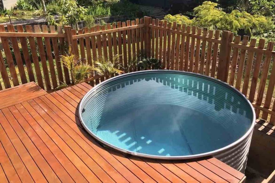 steel pool frame ideas designs affordable cheap above ground inground vs tile aluminium rust resistant