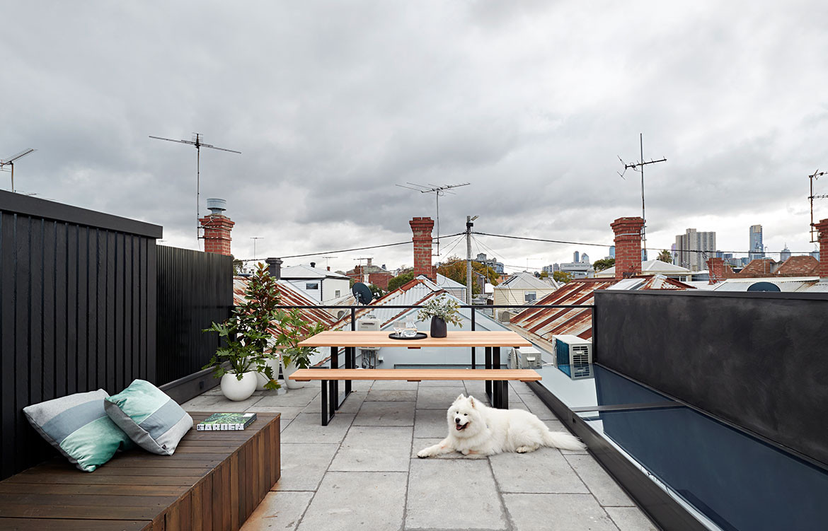 Albert Park House Whiting Architects cc Shannon McGrath rooftop terrace