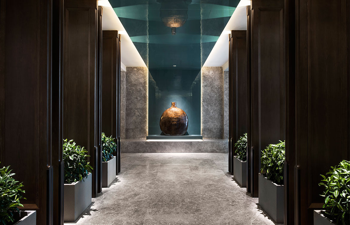 André Fu Design AFSO St Regis Hong Kong elevator corridor