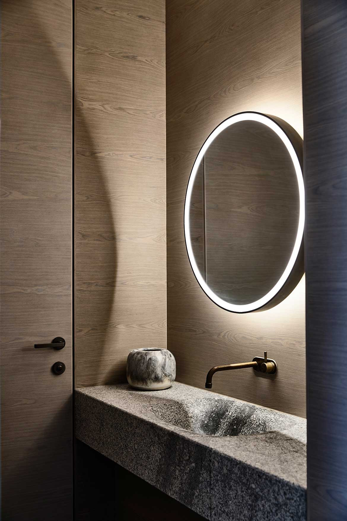 Armadale Residence B.E Architecture cc Derek Swalwell stone vanity