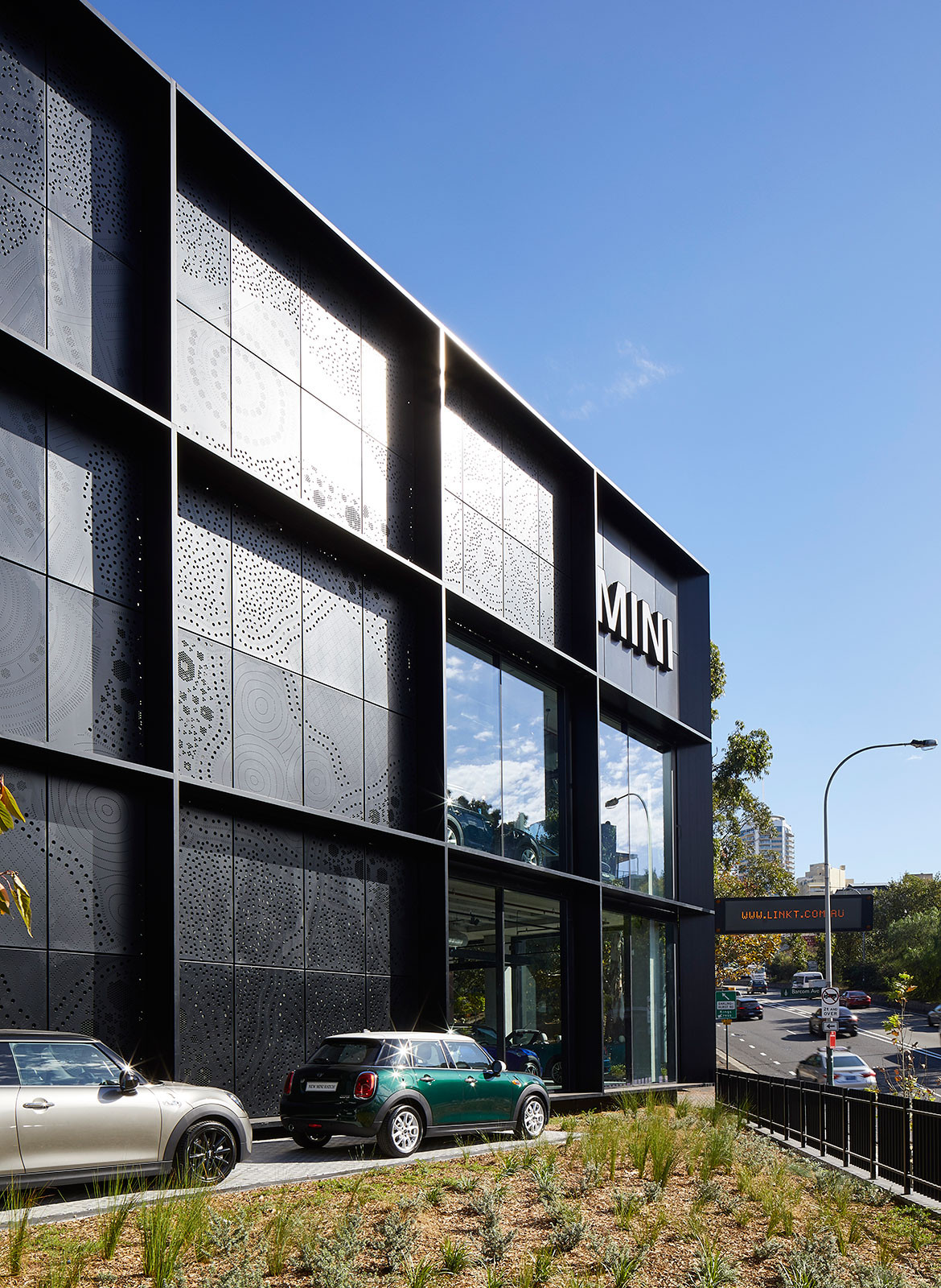 BMW MINI Car Showroom by SJB CC Marin Mischkulnig facade