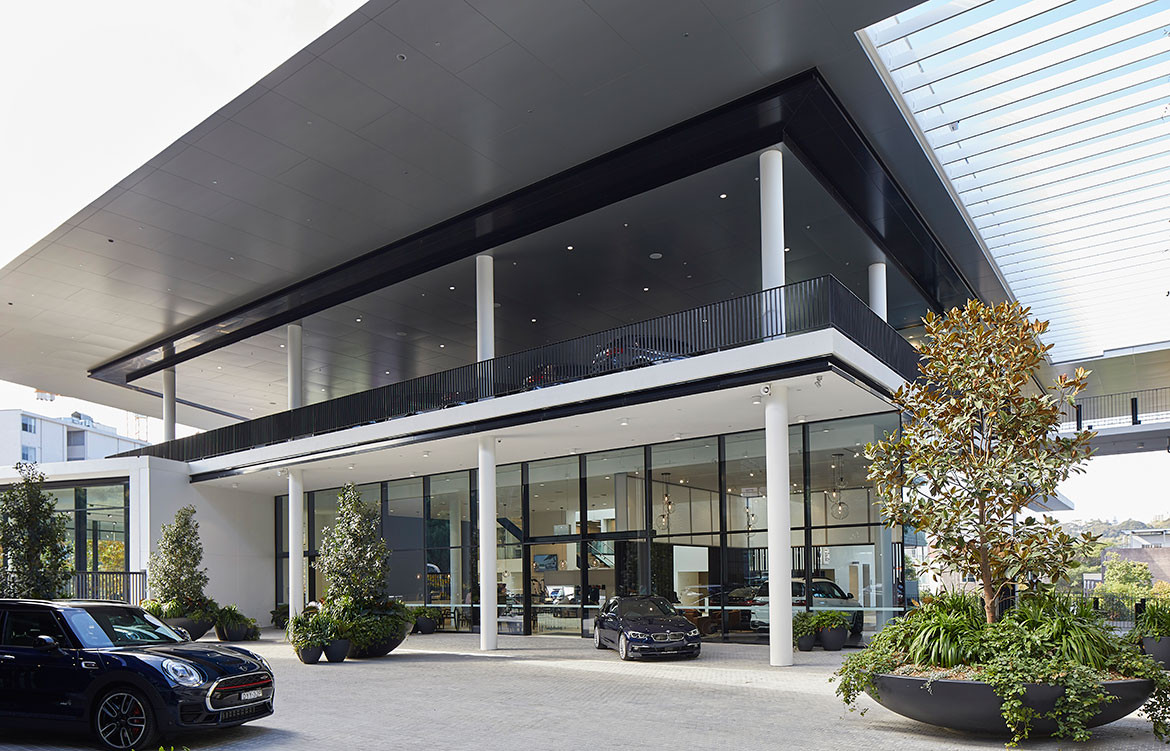 BMW MINI Car Showroom by SJB CC Marin Mischkulnig lobby