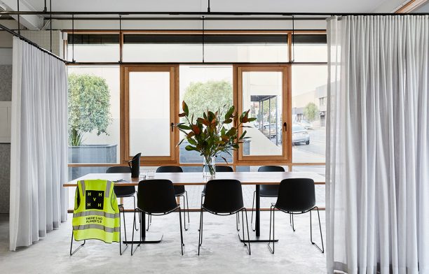 Sustainable design collaborations | Barkley Street Collective open-plan industrial office space by Cantilever Interiors and Hip V Hype