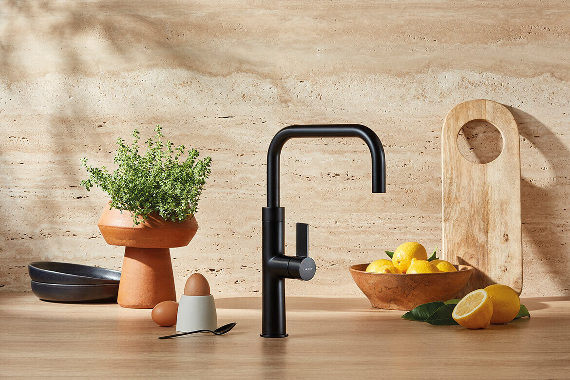 Tap into your unique style with Caroma’s kitchen sink mixers collection