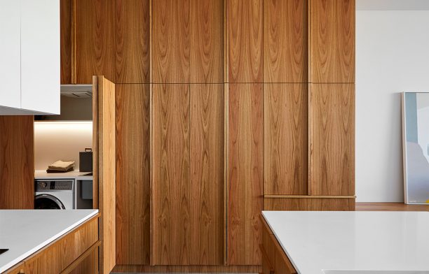 Kitchen furniture design in Chamfer House by Ha Architecture