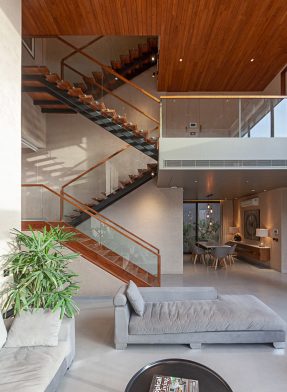 Chavvi House Abraham John Architects living space stairs