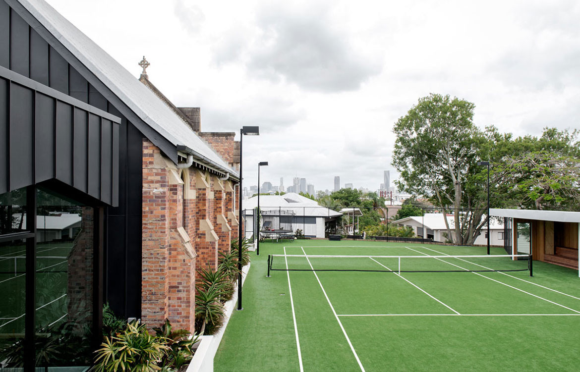 Church House DAH Architecture cc Cathy Schusler tennis court