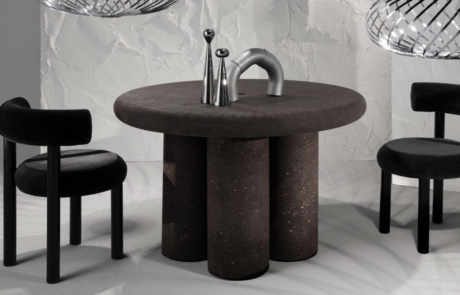 Tom Dixon Cork Round Table Living Edge Habitus Living