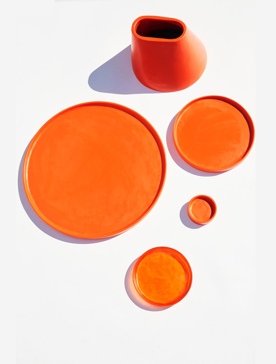 Dinosaur-Designs_Colour-Block_Homewares_Assorted-Orange-Vases