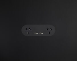 Double Outlet with USB – Black