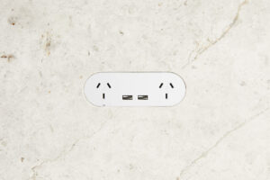 Double Outlet USB White 1