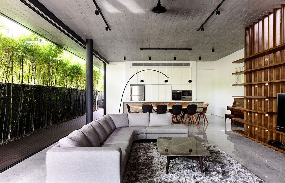 Faber Drive House HYLA Architects cc Derek Swalwell living room