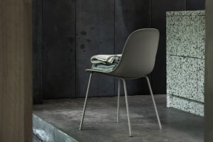 Fiber Side Chair Wood Based in Grey