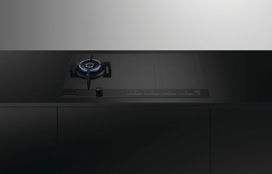 Gas + Induction Cooktop, 90cm, 1 Burner, 4 Zones with Smartzone