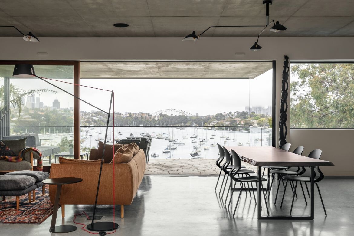 Concrete and compression that captures Harbour views