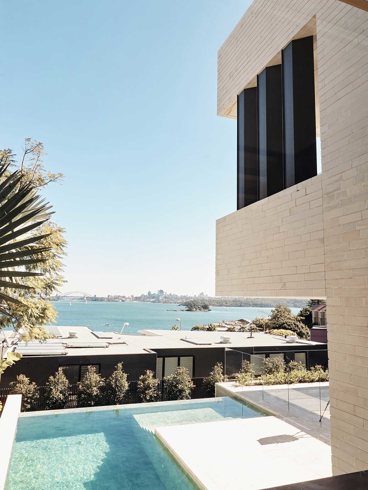 The view of the Rose Bay House, developed by Studio Johnston, has been worked for both wow factor and a real love of Sydney Harbour. 