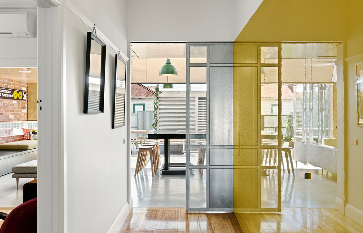 Habitus Living Laneway House Zen Architects corridor