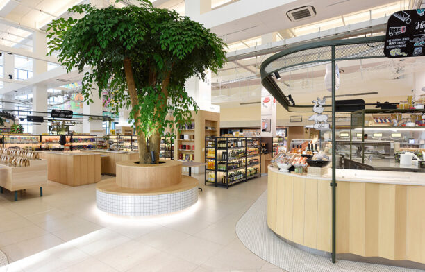 Honestbee Habitat Wynk Collaborative Singapore grocery section and greenery