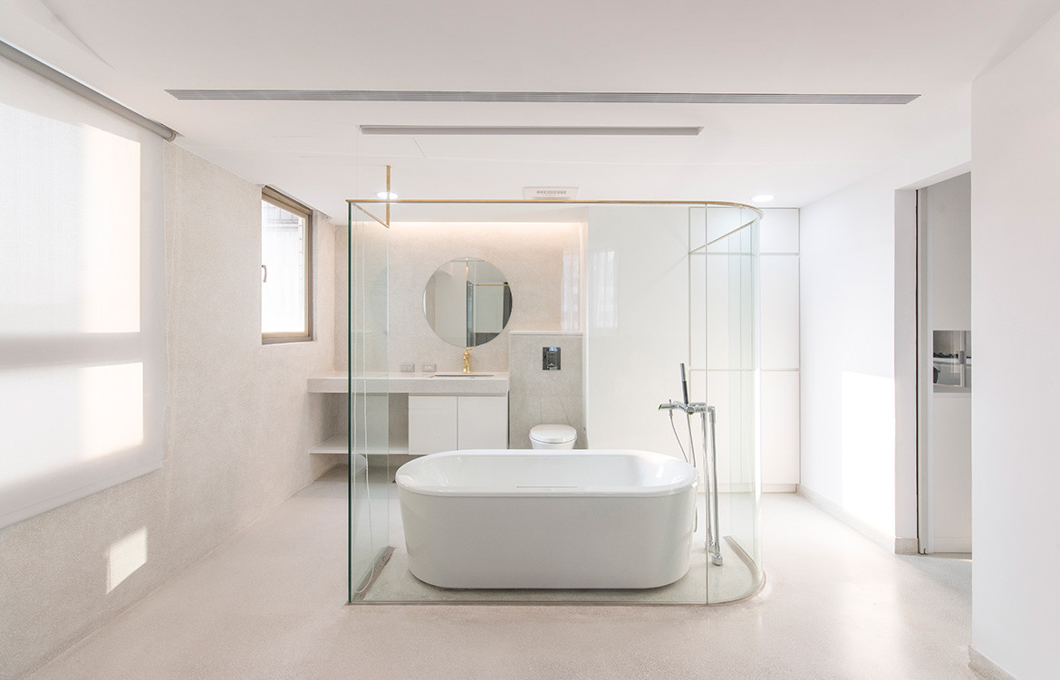 Bathroom Design Inspiration | House with Terrazzo by Opsace Architects