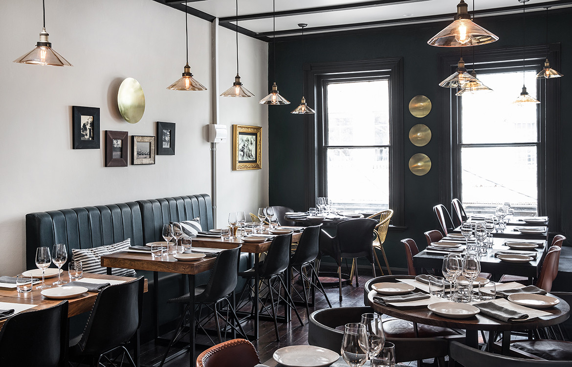 ISH Restaurant Melbourne Annu Bain CC Rhiannon Taylor fine dining interior with brass highlight colours