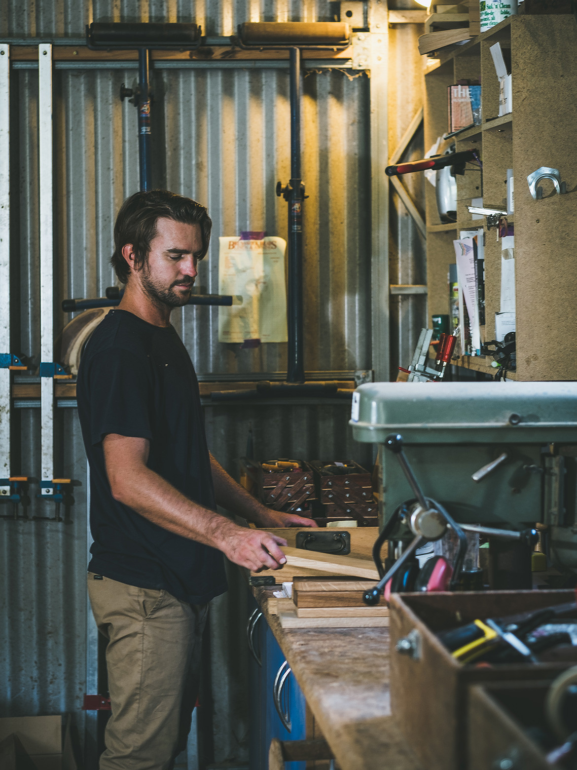 Martin Johnston furniture is designed and made in Byron Shire, using craftsmanship techniques and machinery Martin inherited from his father.