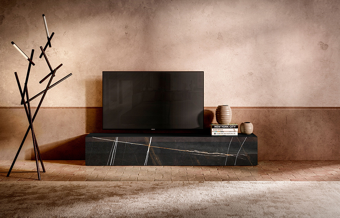 Lago 36e8 X-Glass TV Unit from Misura