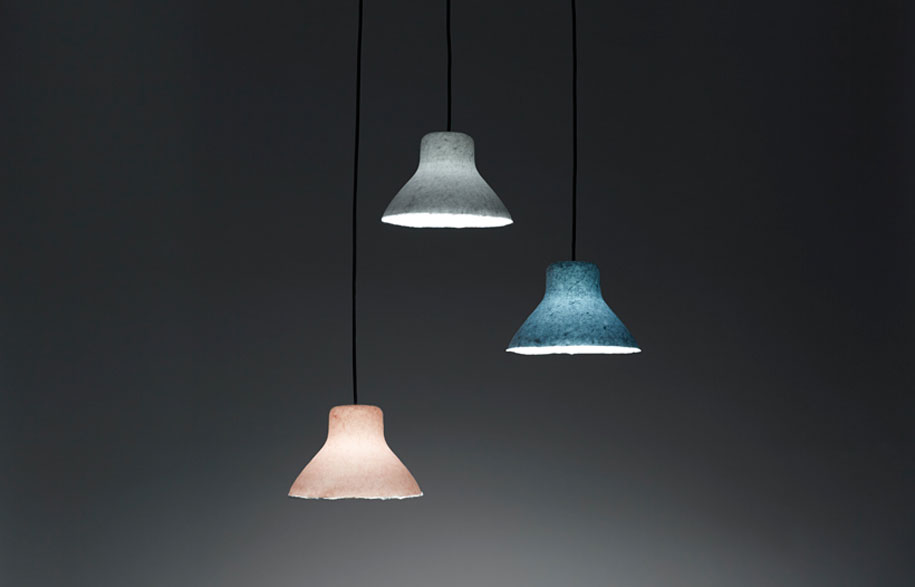 “Bi-Color Washi” Lampshade by Nendo