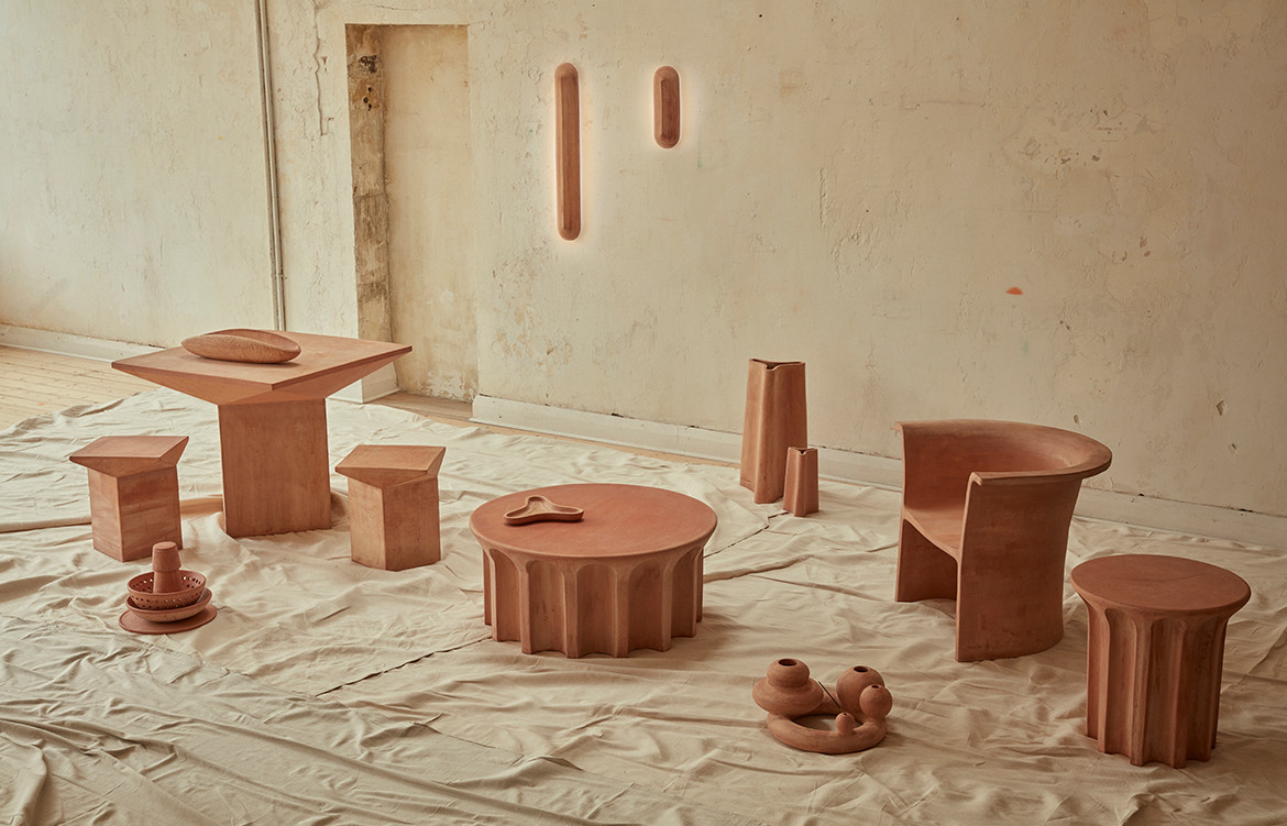 New Volumes Terracotta Furniture and Accessories