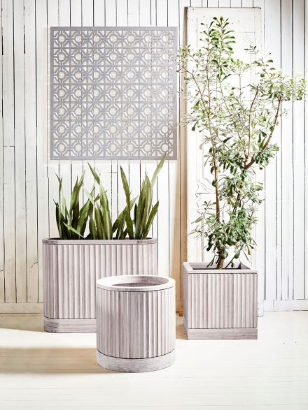 Outdoor styling with Pleat Collection bamboo planters