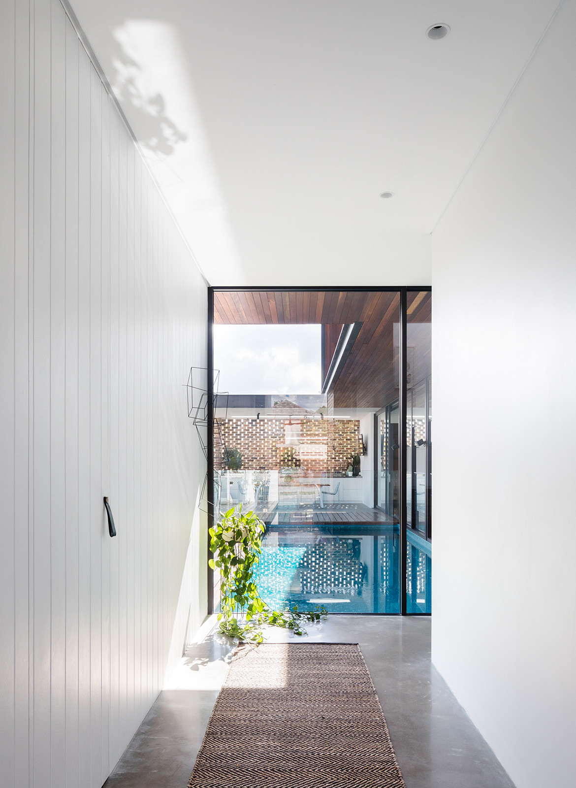 Preston House Sydesign Lot 1 Design CC Katherine Lu hallway and pool