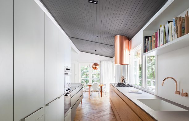 Contemporary kitchen furniture design in Riverview House by Nobbs Radford Architects