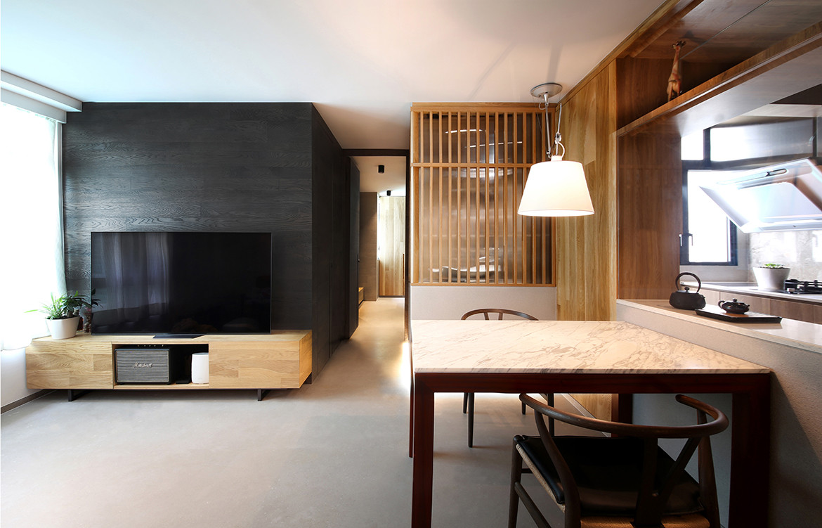 Taikoo Shing Apartment Studio Adjective living and dining space open