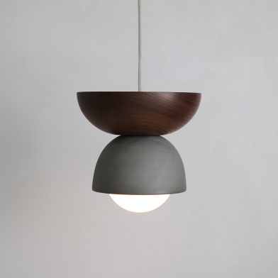Terra 00 pendant light by Marz Designs and Grit Ceramics